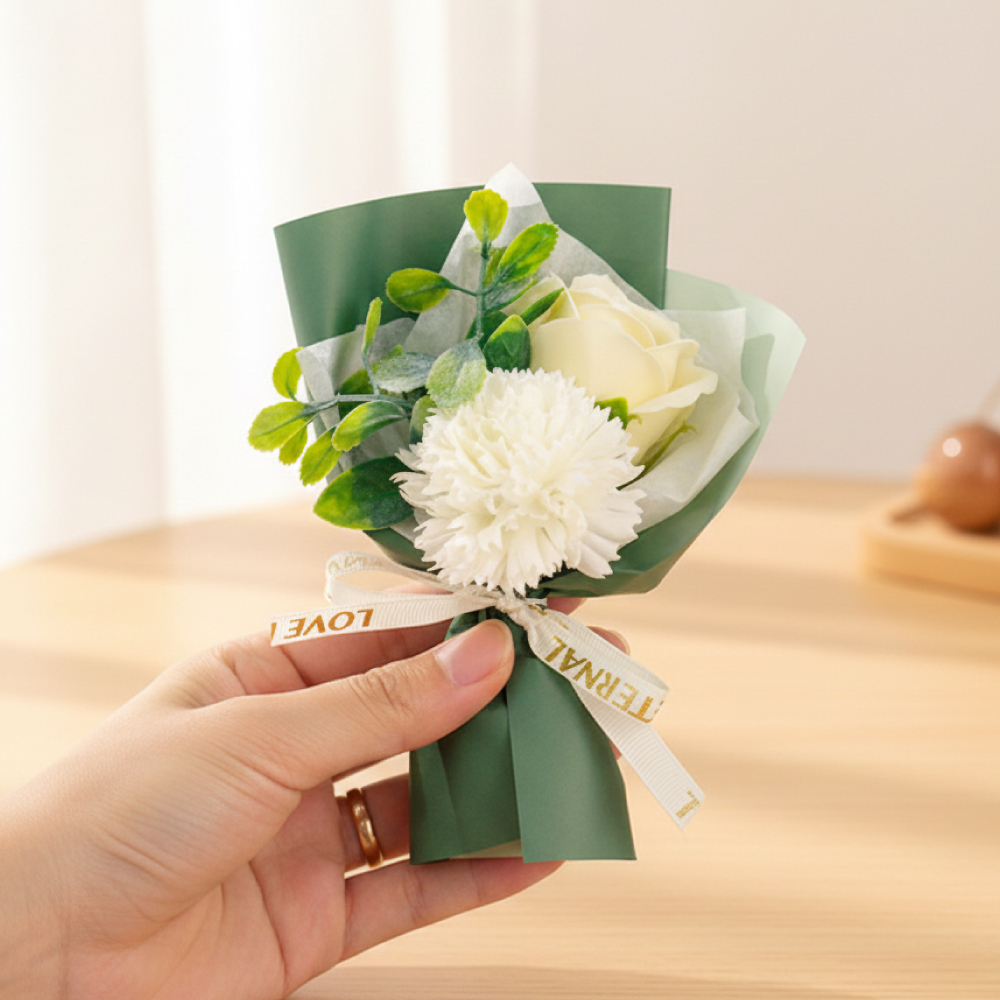 카네이션 로즈 꽃다발 비누꽃 미니 조화 플라워 패키지 스승의날 어버이날