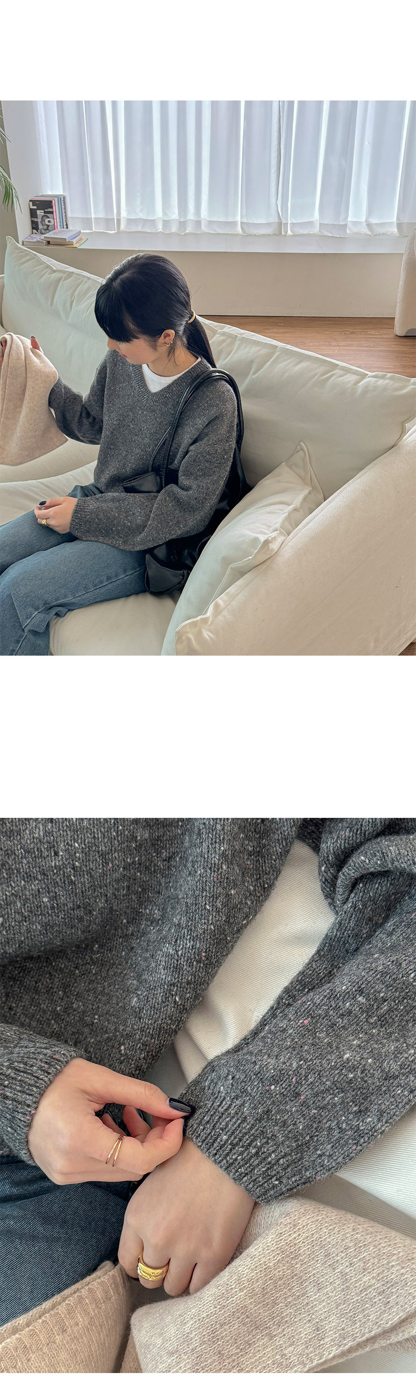 シンプルVネックニット | ファッション通販サイト NUGU