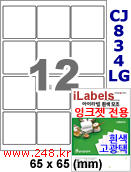 아이라벨 CJ834LG (12칸) [100매] iLabels