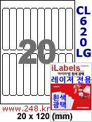 아이라벨 CL620LG (20칸) 흰색  광택 [100매] iLabels