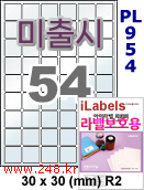 아이라벨 PL954 (54칸) 흰색 모조 잉크젯전용 [100매] iLabels