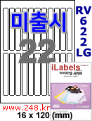 아이라벨 CJ622LG (22칸) 흰색  광택 [100매] iLabels