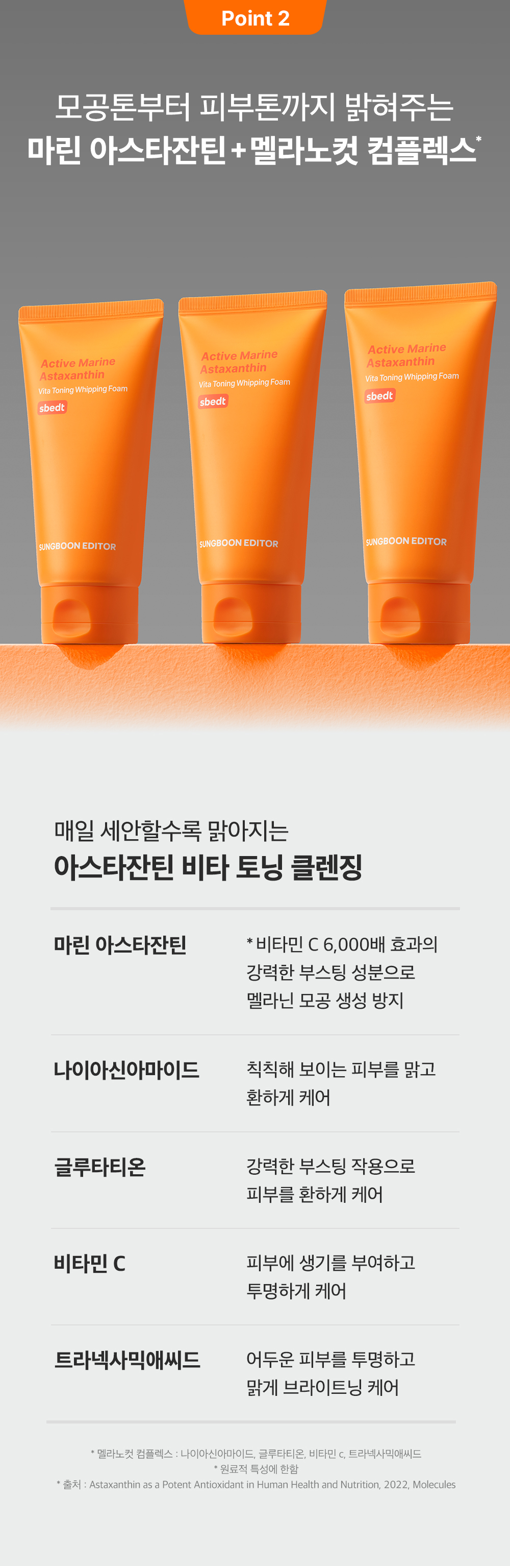 sungboon editor marine astaxanthin cleansing foam