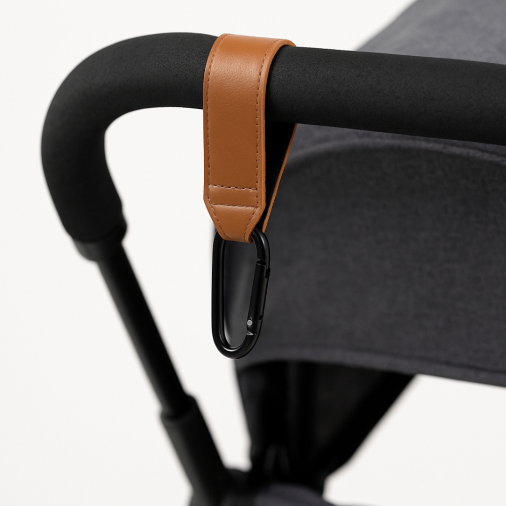 가죽 유모차 가방걸이 브라운