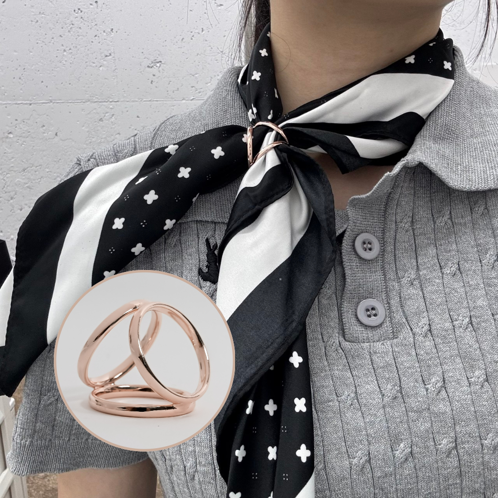 스카프링 반다나 홀더 로즈골드