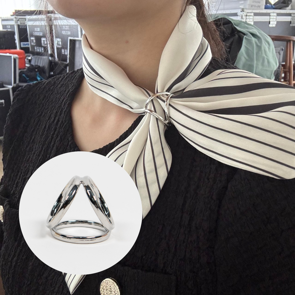 스카프링 반다나 홀더 실버