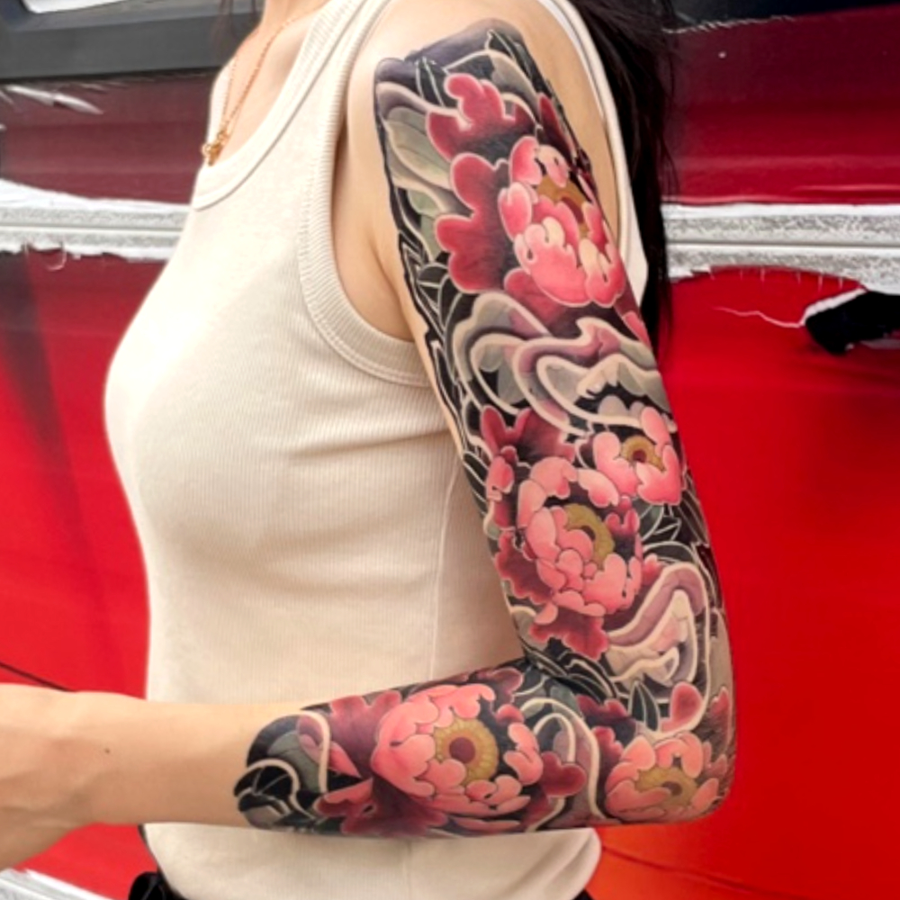 작약화 이레즈미 타투 문신스티커