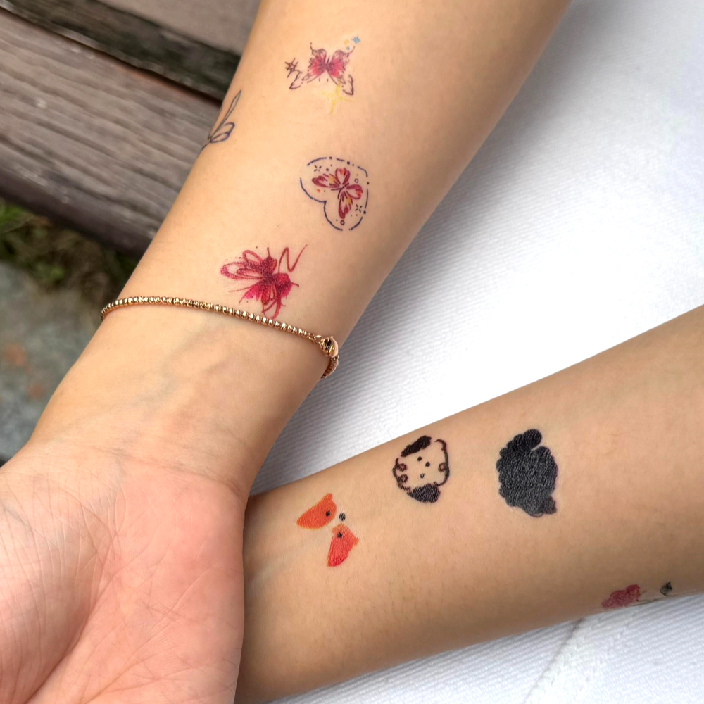 붙이는 판박이 미니 타투스티커 나비A