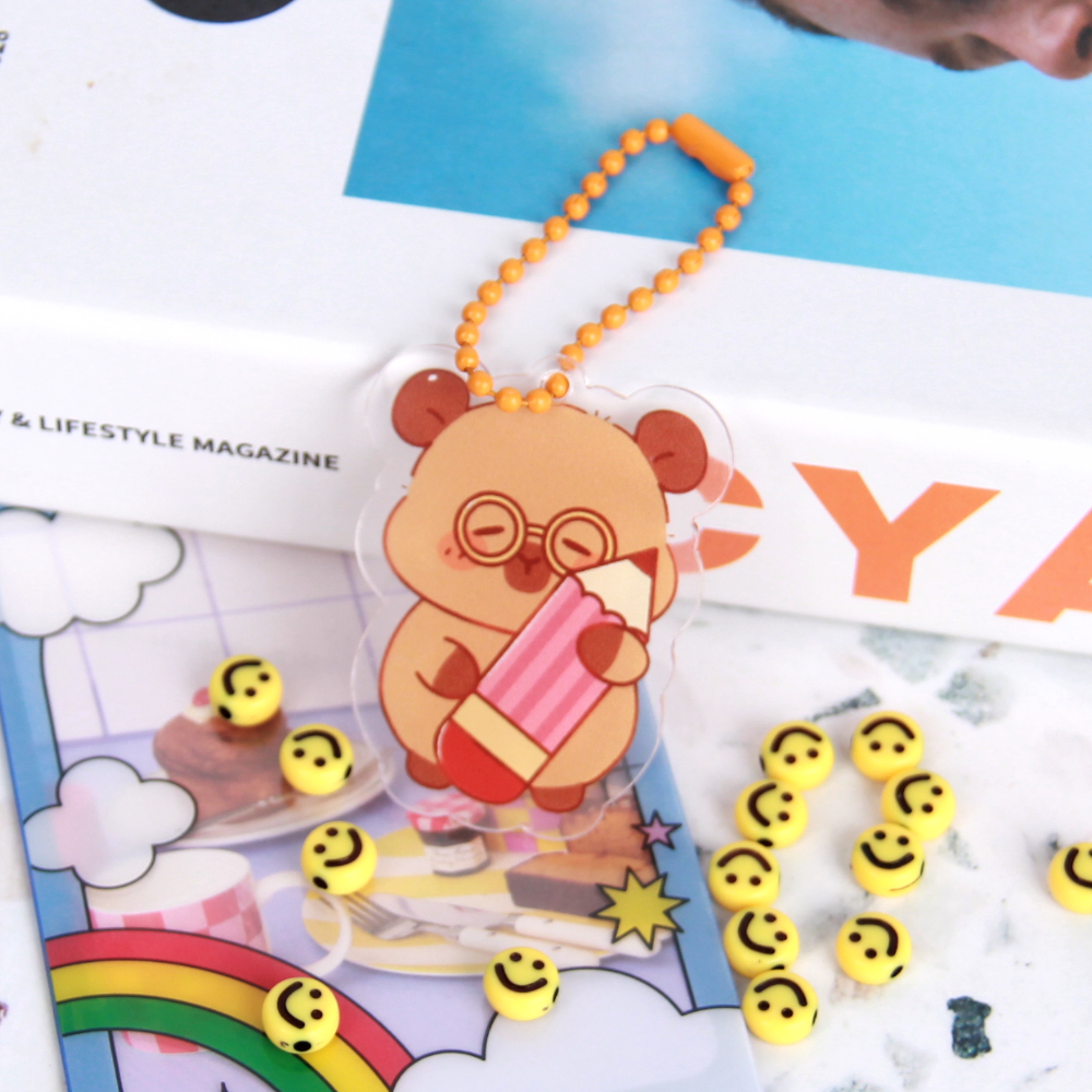 아크릴 키링파츠 카피바라 키링 연필