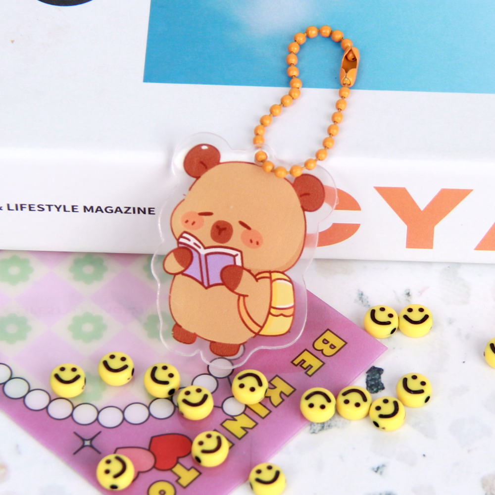 아크릴 키링파츠 카피바라 키링 배낭