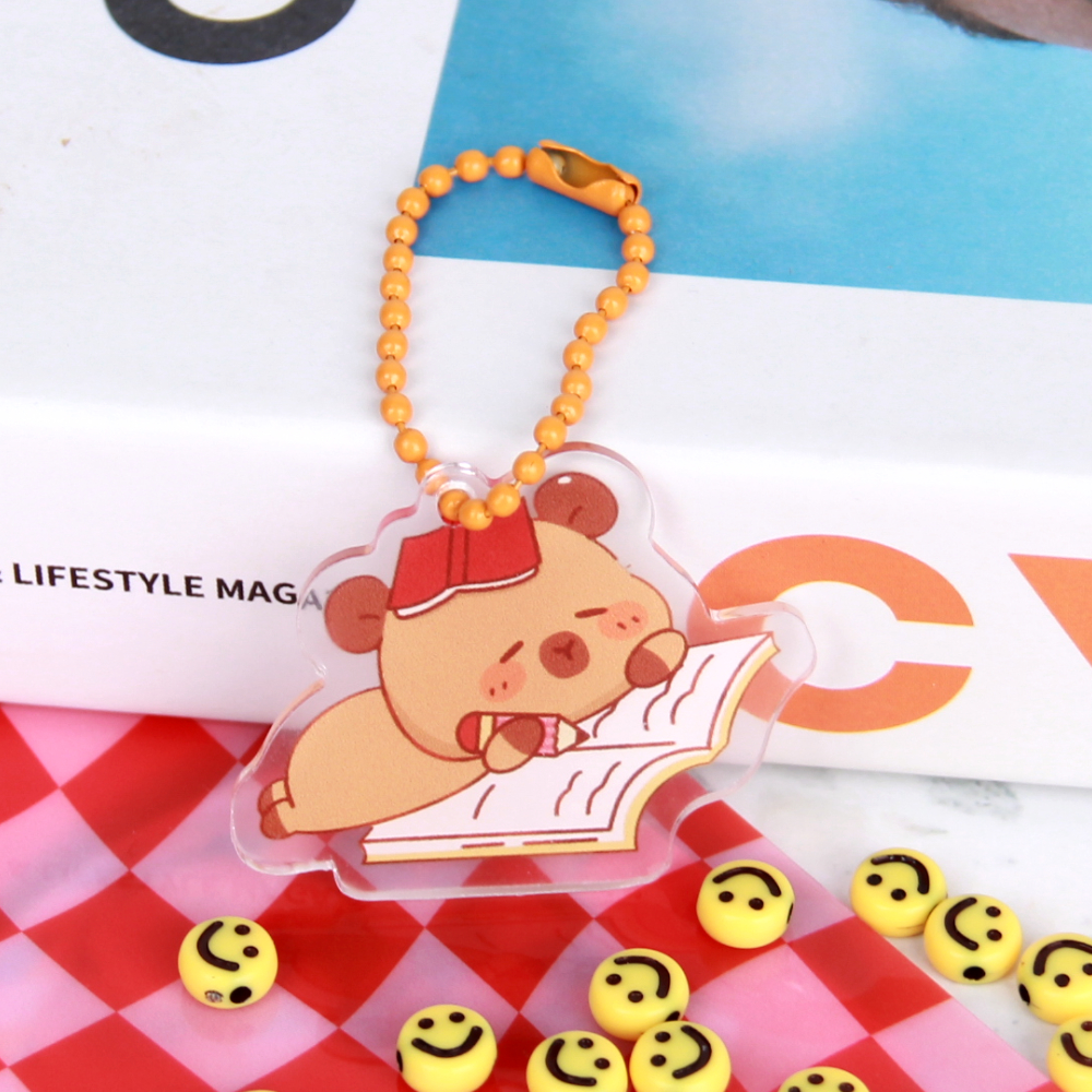 아크릴 키링파츠 카피바라 키링 독서