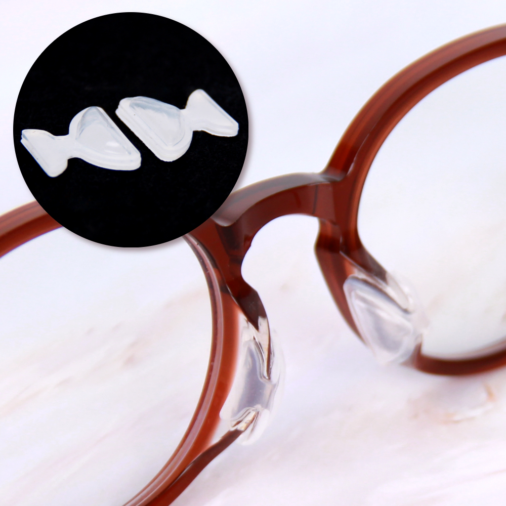 붙이는 실리콘 안경코받침 나비 코패드 투명 10P