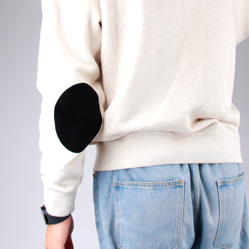 스웨이드 팔꿈치 무릎 열접착 패치 블랙