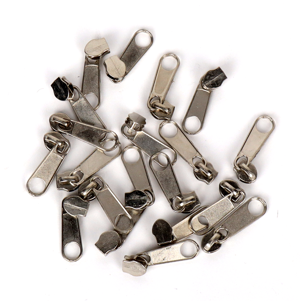 일반 금속 지퍼머리 실버 3호 20P