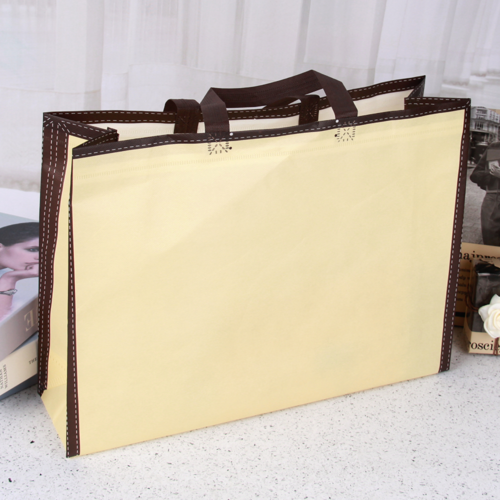 고급형 부직포 가로쇼핑백 가방 베이지갈테 대