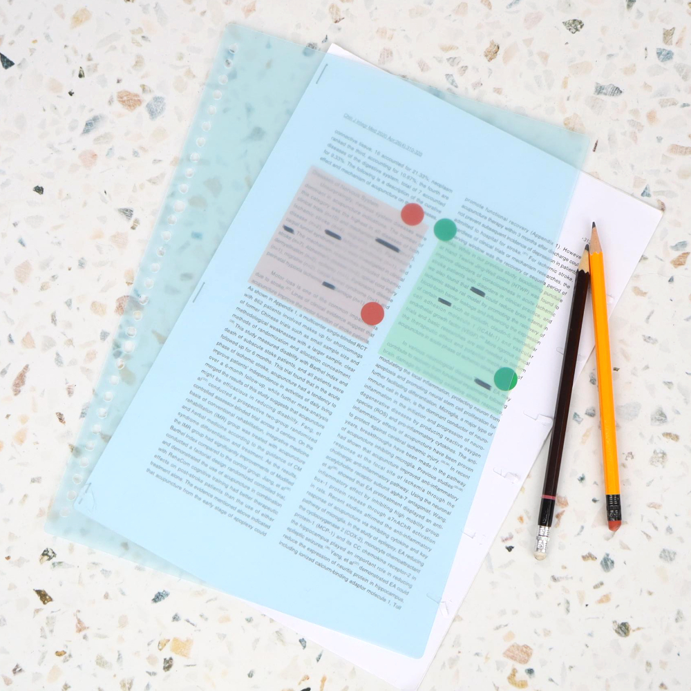 반투명 PP 셀프제본 제본표지 A4 블루