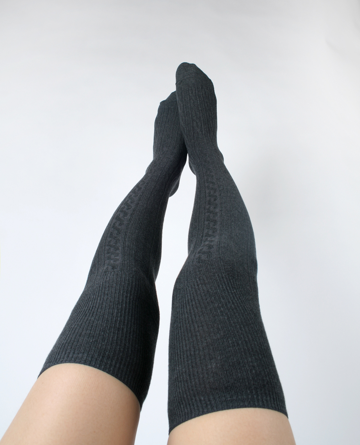 NewTHIGH HIGH SOCKS Over Knee Girls Womens Warm Cotton Slouch Cable ...