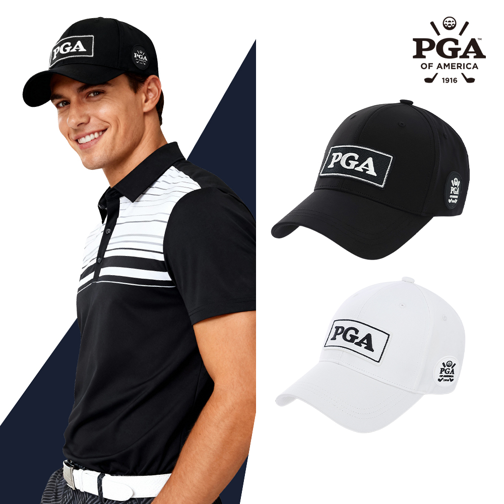 PGA 헤리티지 코어 로고패치 골프캡 PGMCA55013