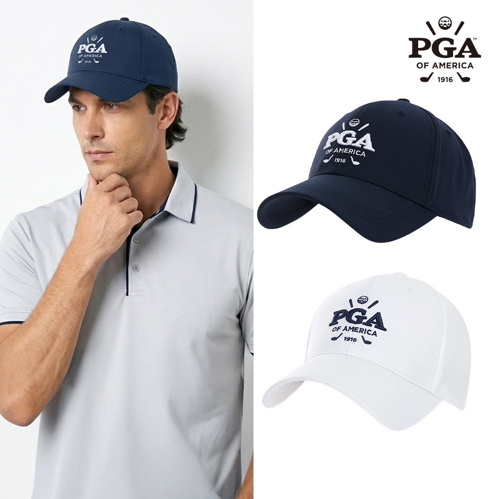 PGA 시그니처 빅 로고 엠블럼 골프캡 PGMCA55017