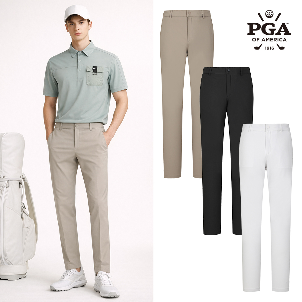 PGA 26SS 남성 요크펀칭 듀얼라인 스트레치 팬츠 PGMPT62995