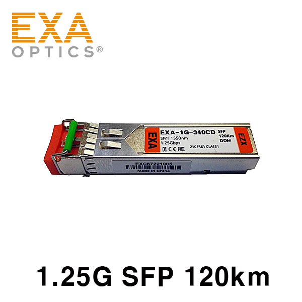 [EXA] 1.25G SFP-EZX/EZW 120km 光トランシーバ