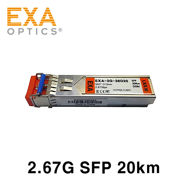 [EXA] 2G SFP, 2G-LX/LW, 20km, SMF Optical Transceiver
