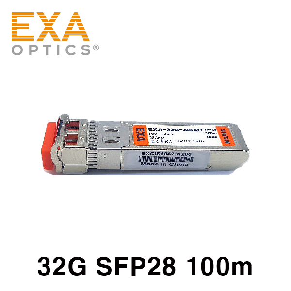 [EXA] 32G SFP28-SR 100m MMF 光トランシーバ