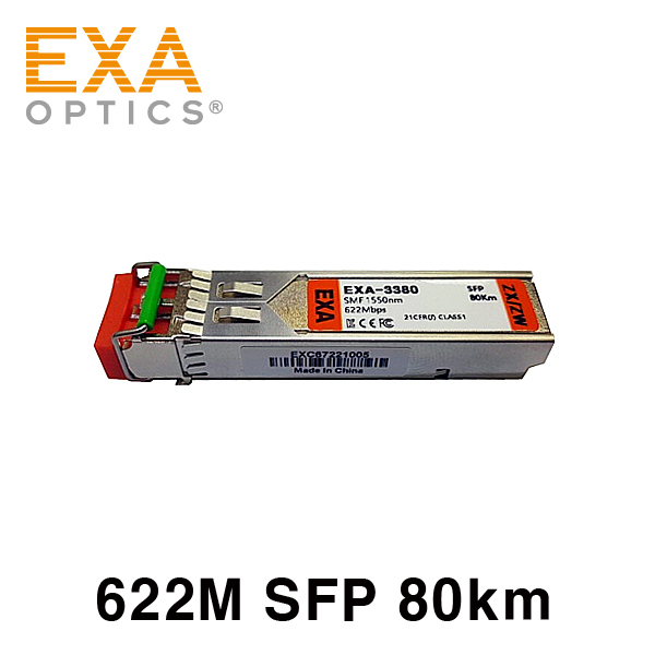 [EXA] 622M SFP-ZX/ZW 80km SMF 光トランシーバ