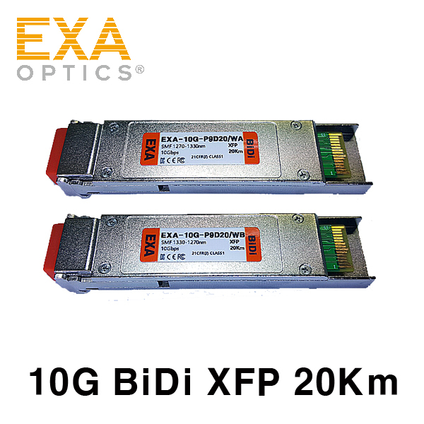[EXA] 10G BiDi XFP Pair 20km SMF 光トランシーバ