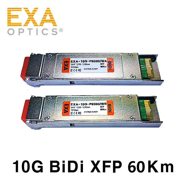 [EXA] 10G BiDi XFP Pair 60km SMF 光トランシーバ