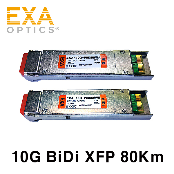 [EXA] 10G BiDi XFP Pair 80km SMF 光トランシーバ