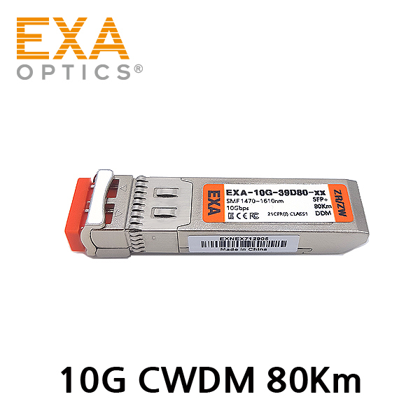 [EXA] 10G CWDM SFP+ ZR/ZW 80km SMF 光トランシーバ