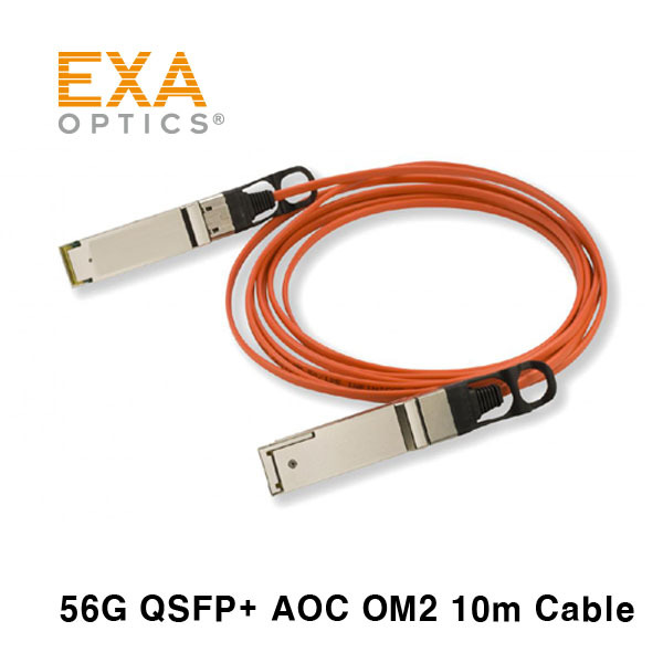 [EXA] 56G QSFP+ AOC 10M OM2 光ファイバ ケーブル