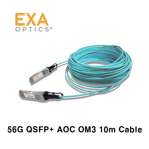 [EXA] 56G QSFP+ AOC 10M OM3 光ファイバ ケーブル