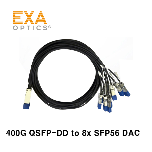[EXA] 400G QSFP-DD 8x SFP56 DAC 1Mケーブルオーダーメイド