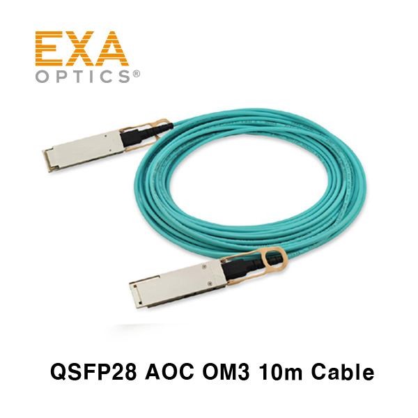 [EXA] QSFP28 Active AOC OM3 10M Optical Cable