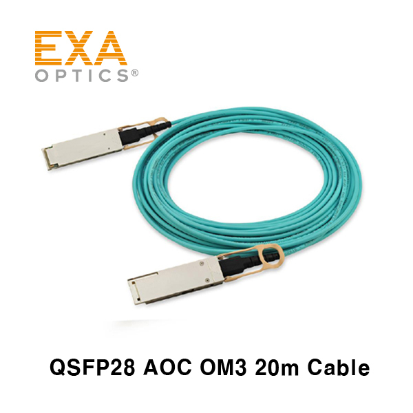 [EXA] QSFP28 Active AOC OM3 20M Optical Cable