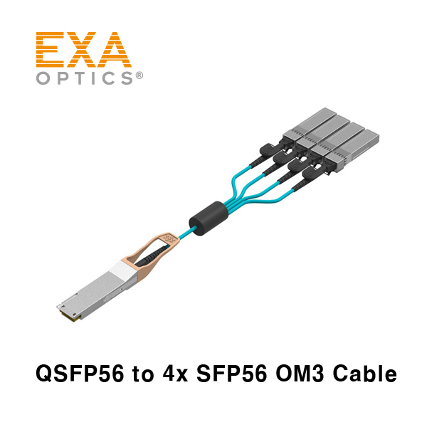 [EXA] QSFP56 to 4x SFP56 AOC OM3 xxM 光ケーブル