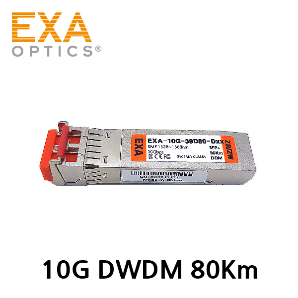 [EXA] 10G DWDM SFP+ ZR/ZW 80km SMF 光トランシーバ