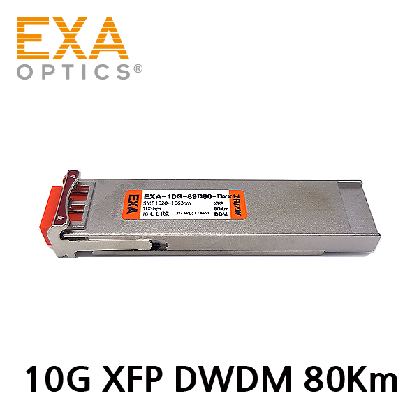[EXA] 10G DWDM XFP ZR/ZW 80km SMF 光トランシーバ