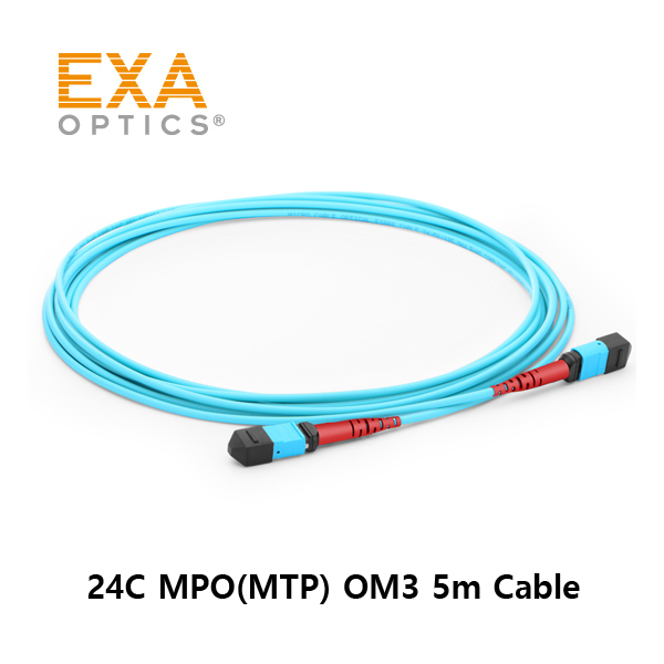 [EXA] 24C MPO(MTP) OM3 5M 光ファイバ ケーブル