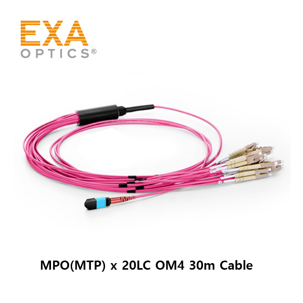 [EXA] 24C MPO-20LC OM4 30M Optical Jumper Cord