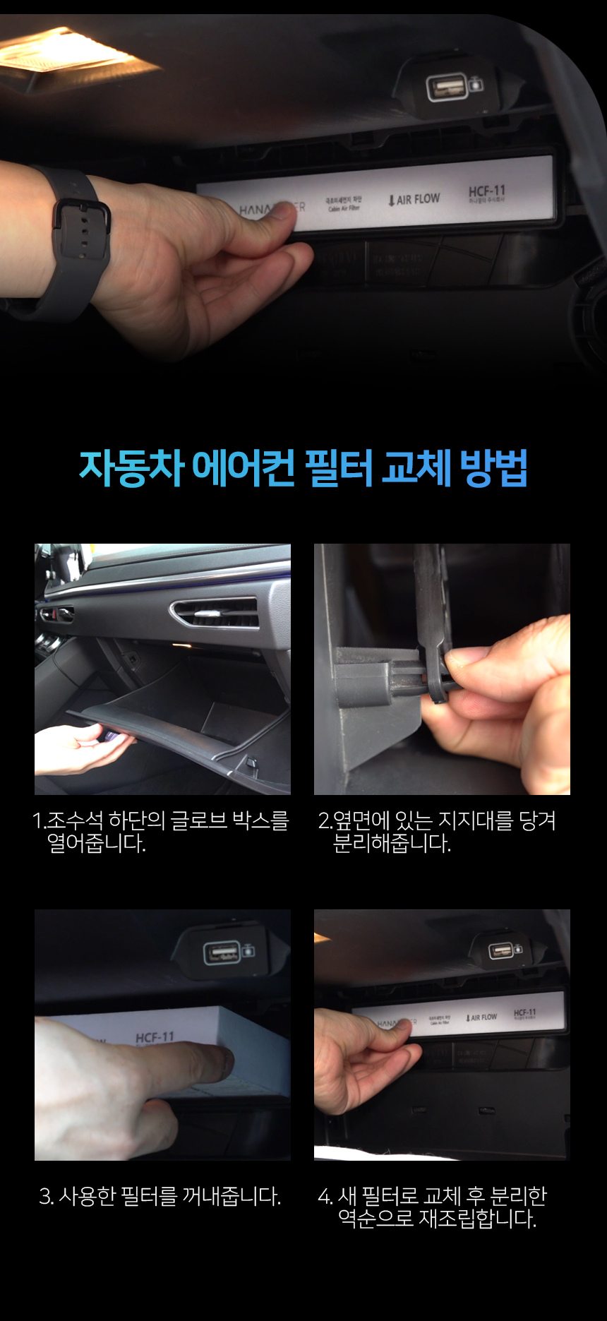1+1 PM0.3 차량용 에어컨 필터