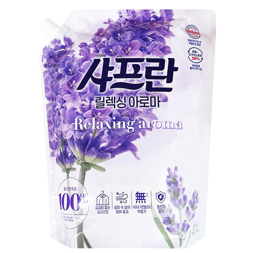 [LG생활건강] 샤프란 릴렉싱 아로마 2.1L 실내건조 섬유유연제 더마테스트