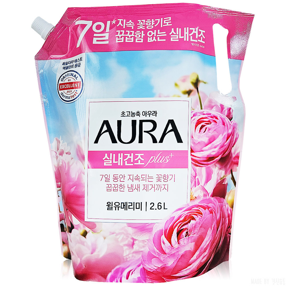 [LG생활건강] 샤프란 아우라 초고농축 섬유유연제 윌유메리미 2.6L