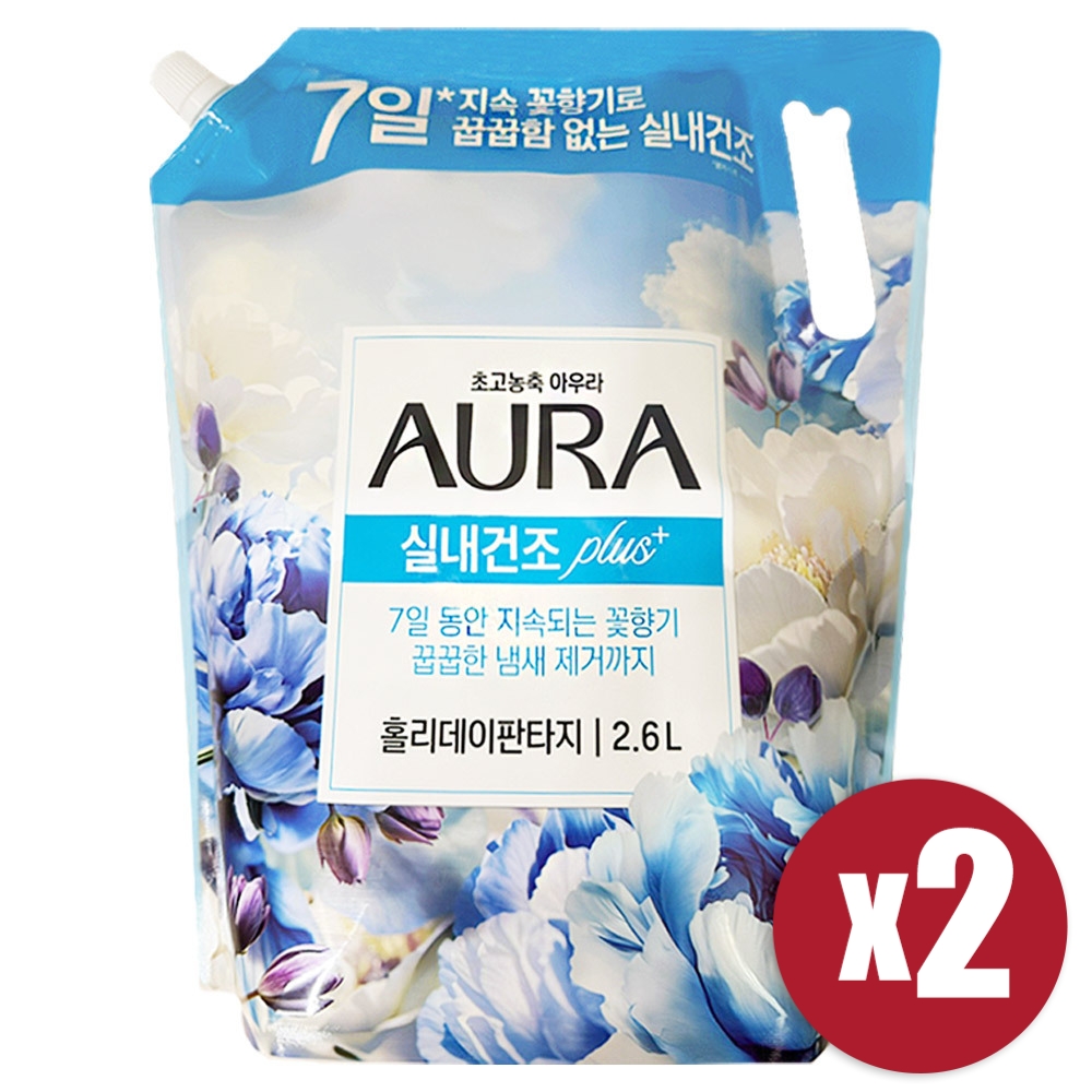 [LG생활건강] 샤프란 아우라 초고농축 섬유유연제 홀리데이판타지 2.6L x 2