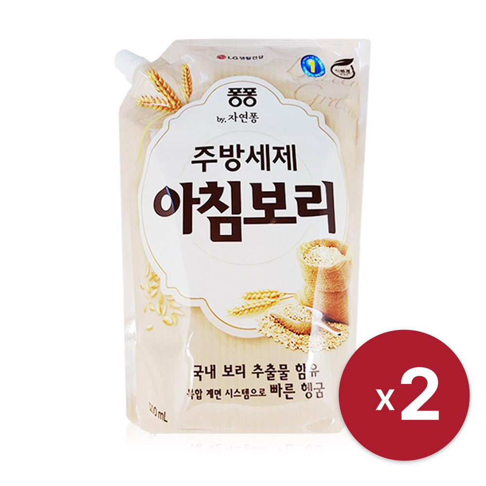 [LG생활건강] 퐁퐁 아침보리 주방세제 1.2L x 2