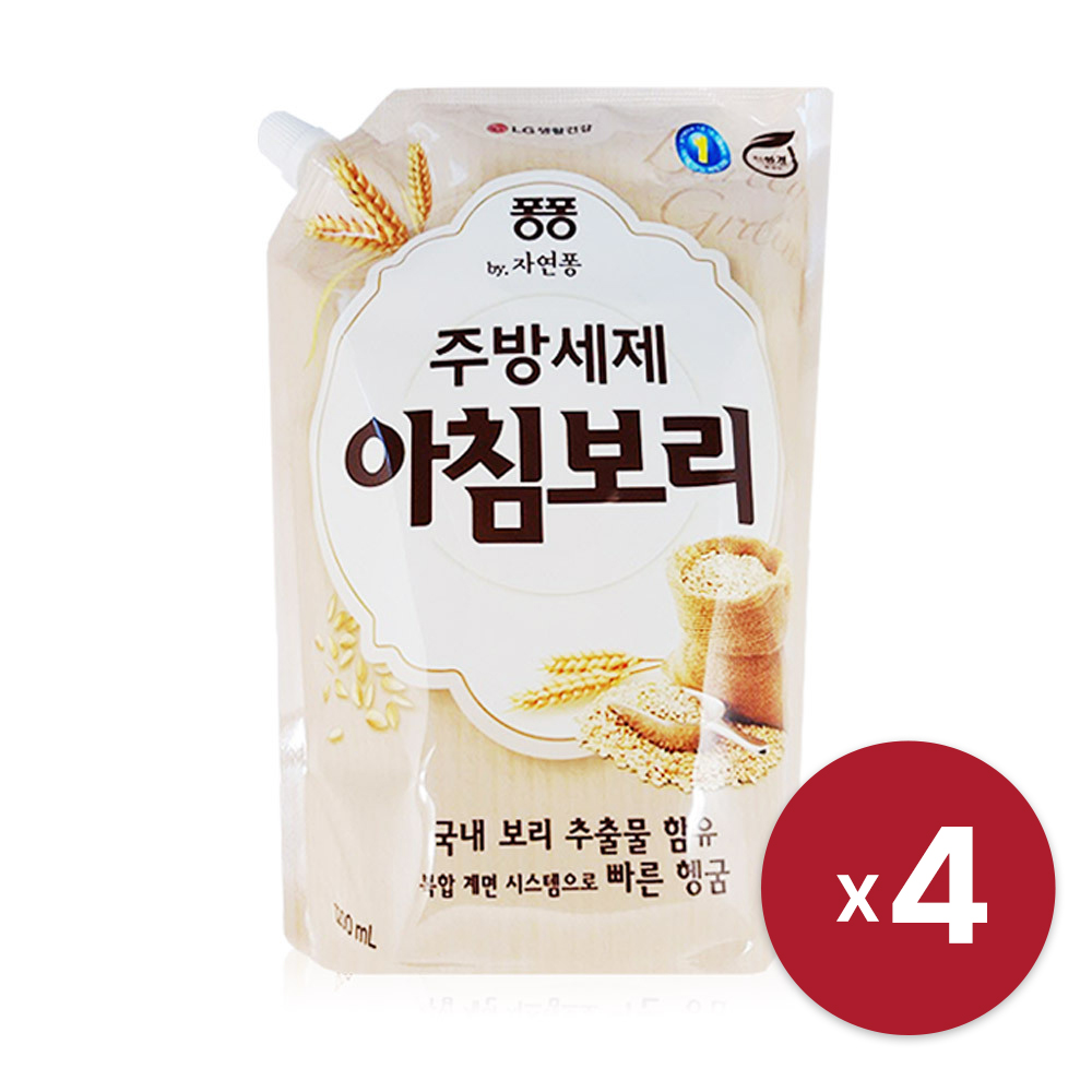 [LG생활건강] 퐁퐁 아침보리 주방세제 1.2L x 4