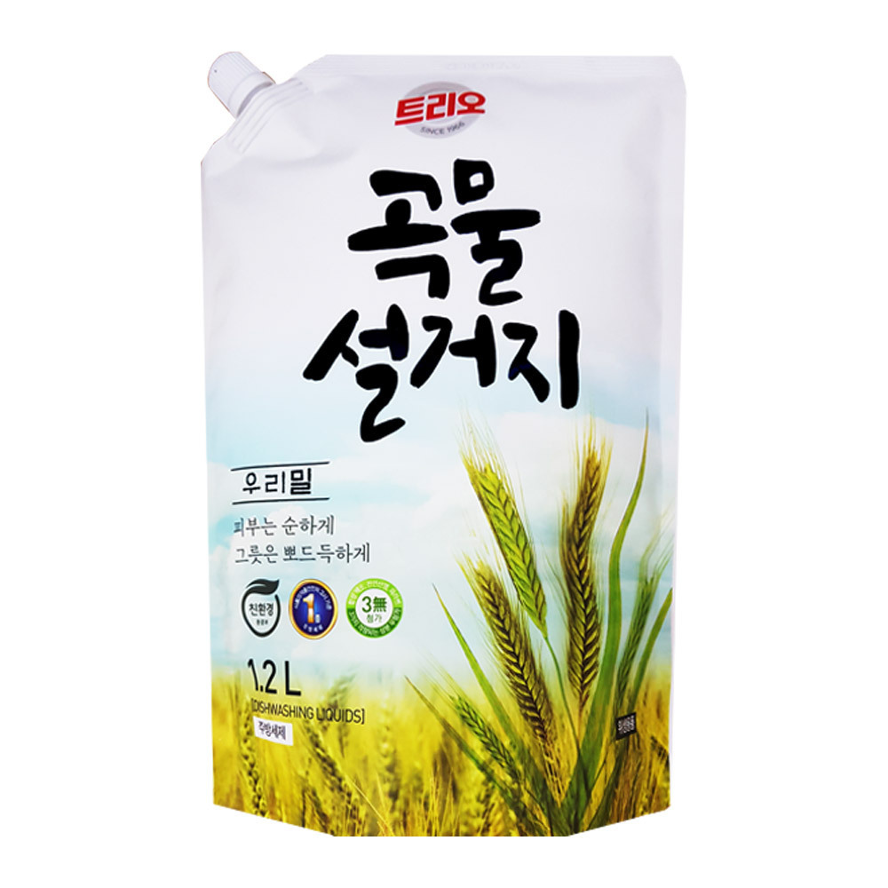 [애경] 트리오 곡물설거지 우리밀 주방세제 1.2L x 1
