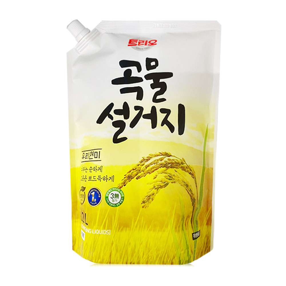 [애경] 트리오 곡물설거지 우리현미 주방세제 1.2L x 1